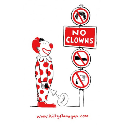  Kitty Flanagan - No Clowns Teatowel